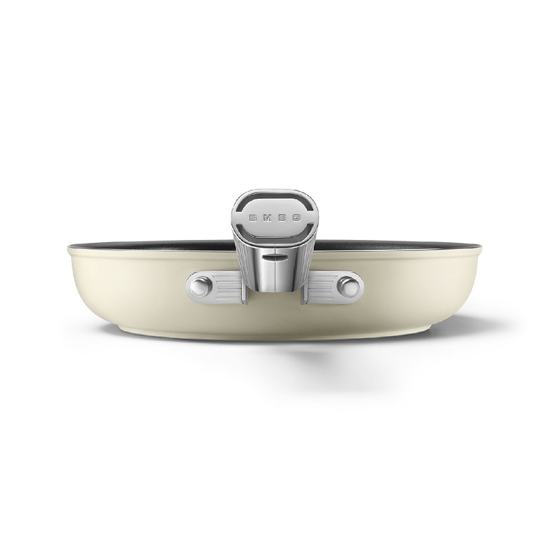 SMEG CKFF2401CRM Kitchenware, Cookware, Frypan 24cm,50's Style (Cream)