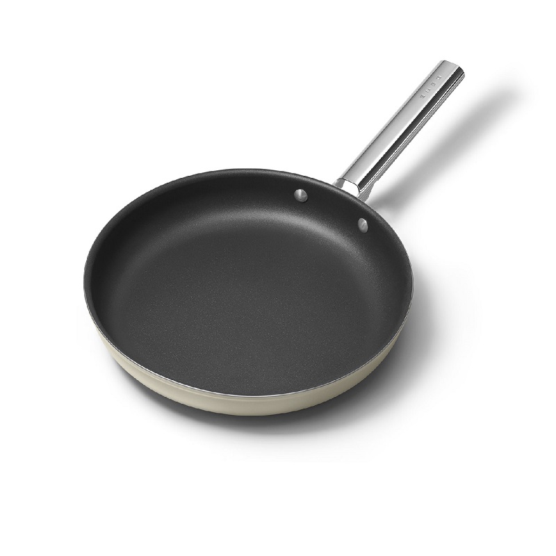 SMEG CKFF3001CRM Kitchenware, Cookware, Frypan 30cm,50's Style (Cream)